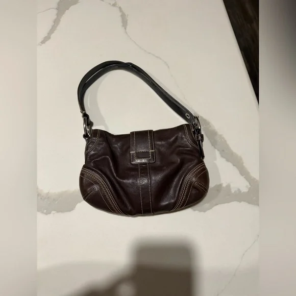 Coach Dark Brown Leather Hobo Shoulder Bag - Picture 3 of 5